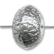 Redondas planas CCB 20x14 mm Plateado x1