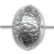 Redondas planas CCB 20x14 mm Plateado x1