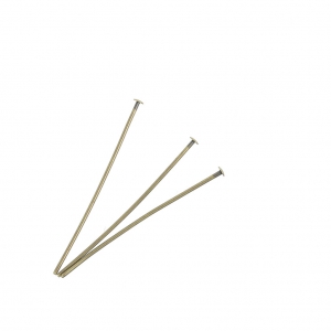 Bastones cabeza alfiler plano 2 mm - 38x0.8 mm Bronce x25