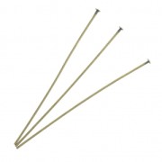 Bastones cabeza alfiler plana? 2 mm- 63x0.8 mm Bronce x25