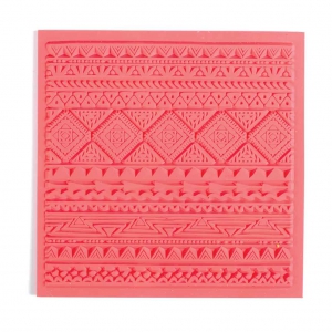 Placa de textura 9 cm para arcilla polimérica - Etnico x 1