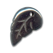 Colgante hoja 19x11 mm Hematita|raw }}