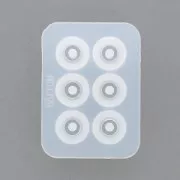 Molde de silicona para cuentas redondas de 19 mm de resina con agujero grande