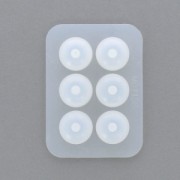 Molde de silicona para cuentas redondas de 19 mm de resina con agujero grande