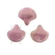 Cuentas de cristal Ginko Duo 2 agujeros 7.5x7.5 mm Opaque Luster Rosa x10g