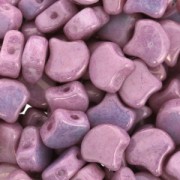 Cuentas de cristal Ginko Duo 2 agujeros 7.5x7.5 mm Opaque Light Rosa Ceramic x10g|raw }}