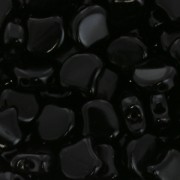 Cuentas de cristal Ginko Duo 2 agujeros 7.5x7.5 mm Jet x10g|raw }}