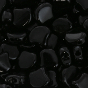 Cuentas de cristal Ginko Duo 2 agujeros 7.5x7.5 mm Jet x10g