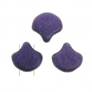 Cuentas de cristal Ginko Duo 2 agujeros 7.5x7.5 mm Purple Metallic Mat x10g