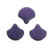 Cuentas de cristal Ginko Duo 2 agujeros 7.5x7.5 mm Purple Metallic Mat x10g