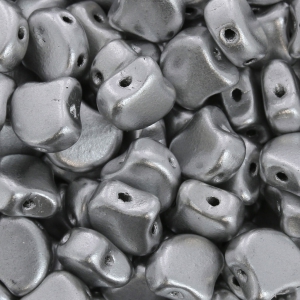 Cuentas de cristal Ginko Duo 2 agujeros 7.5x7.5 mm Labrador Mat x10g