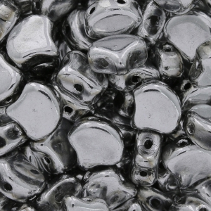 Cuentas de cristal Ginko Duo 2 agujeros 7.5x7.5 mm Labrador x10g