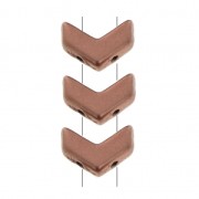 Cuentas de cristal Cheurón Beads 10x4 mm Light Copper Mat x30|raw }}