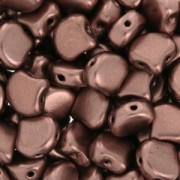 Cuentas de cristal Ginko Duo 2 agujeros 7.5x7.5mm Light Copper Mat x10g|raw }}