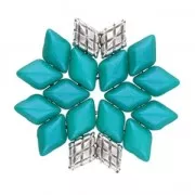 Cymbal Bead Substitute - Cuenta de metal para Gemduo 8x5mm Plaka Plateado envej x1