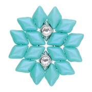 Cymbal Cuenta para Gemduo 8x5mm Areti con fondo plano cabuchón 3mm Plat enve x1