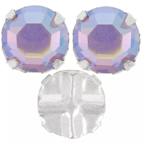 Strass para coser 6 mm Light Amethyst AB x5