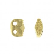 Cymbal Bead Substitute - Cuenta de metal para Superduo 2.5x5 mm Varidi Dorado oro fino x1