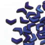 Cuentas de cristal Cheurón Beads 10x4 mm Jet Azuro x30