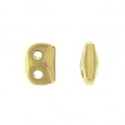 Cymbal Bead Substitute - Cuenta de metal para Superduo 2.5x5mm Vitali Dorado oro fino x1