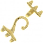 Cymbal Bead Endings - Fermoir crochet para Superduo 24x12 mm Mesaria III Dorado oro fino x1