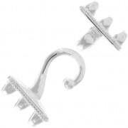 Cymbal Cierre gancho para tejido cuentas Superduo 24x12mm Mesaria III Plateado x1|raw }}