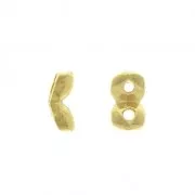 Cymbal Side Bead - Cuenta de metal para Superduo 2.5x5mm Kaparia Dorado oro fino x1