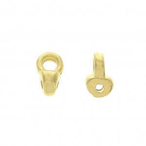 Cymbal Bead Endings - Terminal de acabado SuperDuo 3x5mm Remata Dorado oro fino x1