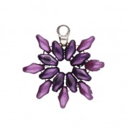 Cymbal Bead Endings - Terminal de acabado SuperDuo 3x5mm Remata Plateado envej x1