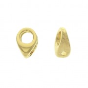 Cymbal Bead Endings - Terminal de acabado SuperDuo 4x6 mm Kolympos Dorado oro fino x1