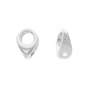 Cymbal Bead Endings - Terminal de acabado SuperDuo 4x6 mm Kolympos Plat envej x1
