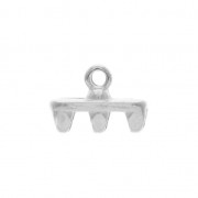 Cymbal Bead Endings - Terminal para tejido SuperDuo 11x8mm Rozos III Plateado e x1