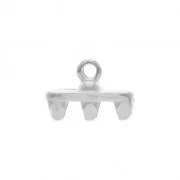 Cymbal Bead Endings - Terminal para tejido SuperDuo 11x8mm Rozos III Plateado e x1