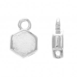 Cymbal Bead Endings - Terminal para tejido HoneyComb 9x6 mm Maragas Plat envej x1