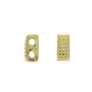 Cymbal Bead Substitute - Cuenta de metal Half Tila 5x2.3x2.4 mm Marathi Dorado oro fino x1