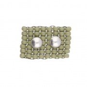 Cymbal - Cuenta metal para Rocalla Miyuki 8/0 - 5mm Kymo Plateado enveje x1