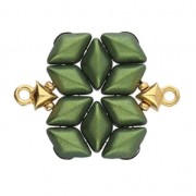 Cymbal Bead Endings - Terminal de acabado para GemDuo 4.5x7 mm Kleftiko Dorado oro fino x1