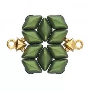 Cymbal Bead Endings - Terminal de acabado para GemDuo 4.5x7 mm Kleftiko Dorado oro fino x1