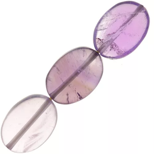 Cuentas Amethyste aceituna plana 14x10 mm x5