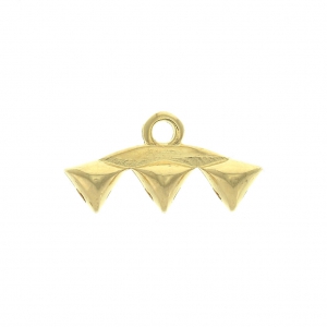 Cymbal Bead Endings - Terminal para tejido cuenta GemDuo 16x8mm Vani III Dorado oro fino x1