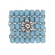 Cymbal - Cuenta flor para Rocalla Miyuki 8/0 - 5 mm Amoudi Plate envejecido x1