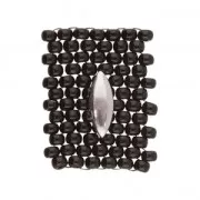 Cymbal - Cuenta de metal para Rocalla Miyuki 8/0 - 5.2x12mm Livari Plat envej x1