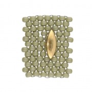 Cymbal - Cuenta de metal para Rocalla Miyuki 8/0 - 5.2x12mm Livari Dorado oro fino x1