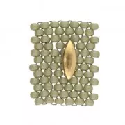 Cymbal - Cuenta de metal para Rocalla Miyuki 8/0 - 5.2x12mm Livari Dorado oro fino x1