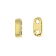 Cymbal - Cuenta de metal para Rocalla Miyuki 8/0 - 2.6x5.5mm Vai Dorado oro fino x1