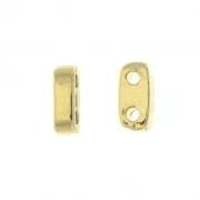 Cymbal - Cuenta de metal para Rocalla Miyuki 8/0 - 2.6x5.5mm Vai Dorado oro fino x1