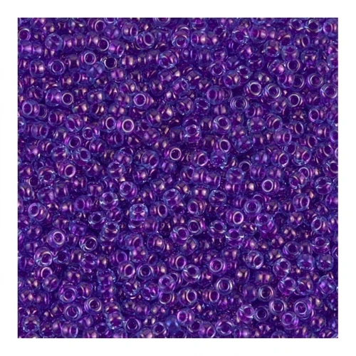 Rocalla Miyuki 15/0 352 - Aqua Luster Fuchsia Lined