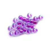Rocalla Miyuki 15/0 352 - Aqua Luster Fuchsia Lined