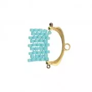 Cymbal - Terminal para tejido cuentas Miyuki Delica 11/0 15 mm Fres II Dorado oro fino x1