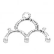 Cymbal Terminal tejido cuentas Rocalla Miyuki 8/0 19mm Lakos III Plat envej x1